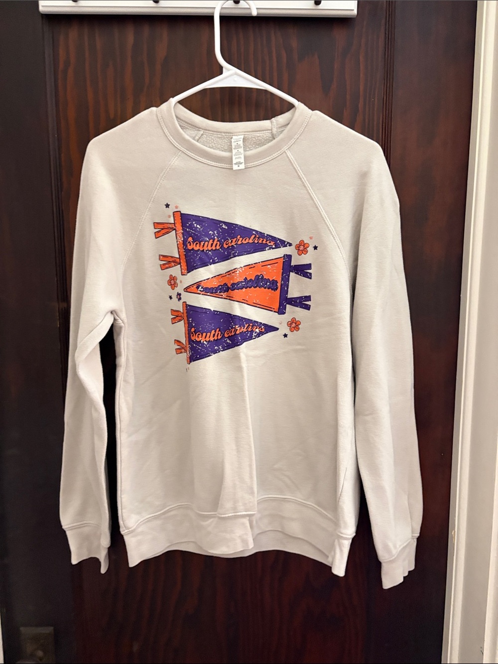 Cream Graphic Crewneck Sweater - South Carolina Pennants